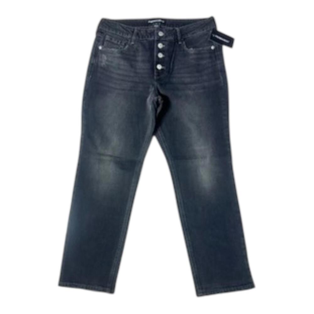 NWT Permanent Straight Leg Black Jeans Size 8‎